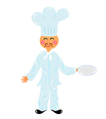 Image showing Chef with plate