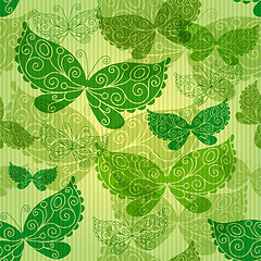 Image showing Spring green seamless pattern