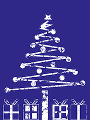Image showing Grunge christmas tree