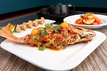 Image showing Red Snapper with Tamarind Sauce