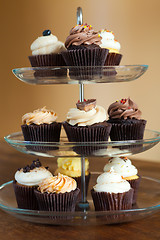 Image showing Cupcakes Tiered Tray