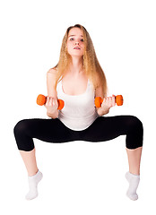 Image showing fitness woman working out