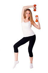 Image showing fitness woman working out