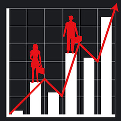 Image showing business chart and people