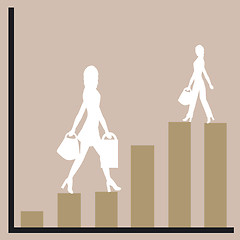 Image showing business chart and women