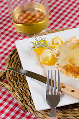 Image showing Scallop served with cider