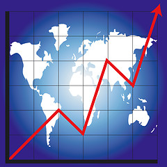 Image showing chart and map of the world