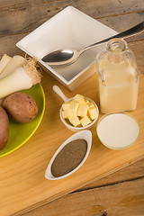 Image showing Leek soup ingredients