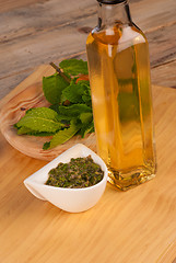 Image showing Mint sauce still life