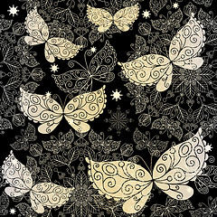 Image showing Vintage dark seamless pattern