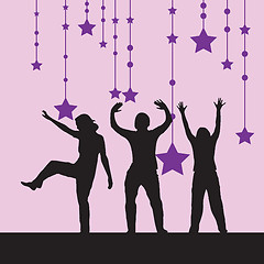 Image showing Dancing silhouettes