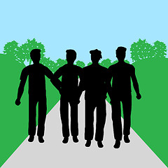 Image showing Group of people - men