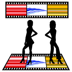 Image showing Silhouettes of women