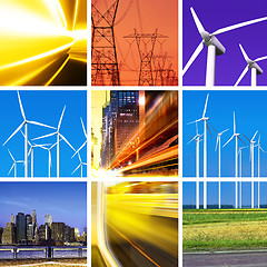 Image showing electric power collage