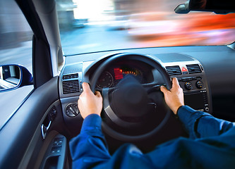 Image showing wheel and dashboard