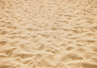 Image showing texture of yellow sand on the beach