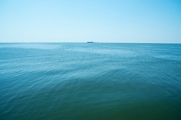 Image showing transport ship on the horizon