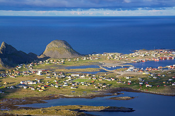 Image showing Norwegian fishing town