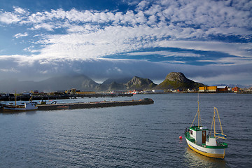 Image showing Norwegian fishing port