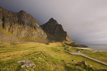 Image showing Coastline cliffs