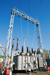 Image showing transformer on high power station