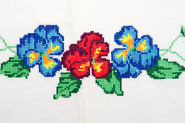 Image showing embroidered good by cross-stitch pattern