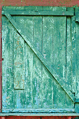 Image showing cracked old door