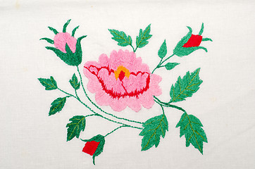 Image showing roses as handicraft embroidery good