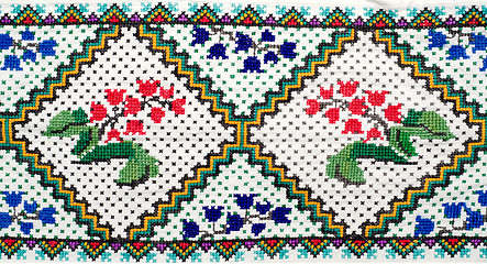 Image showing embroidered good by cross-stitch pattern