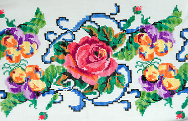 Image showing embroidered good by cross-stitch pattern