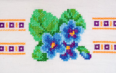 Image showing embroidered good by cross-stitch pattern