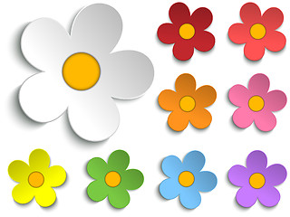 Image showing Beautiful Spring Flowers Collection Set of 9