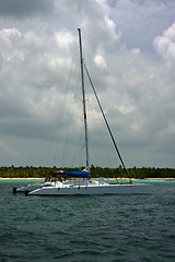 Image showing  boat yacht and summer in   republica dominicana 
