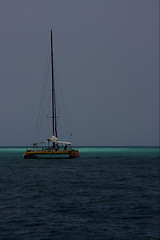 Image showing  ocean water catamaran  boat 