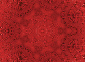 Image showing Red leaf abstract pattern