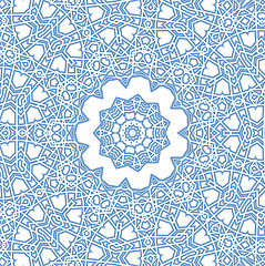 Image showing Abstract blue pattern on white