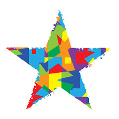 Image showing Abstract color star