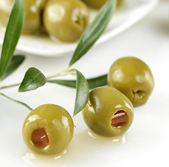 Image showing Stuffed Green Olives