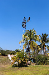 Image showing Windmill on the field 