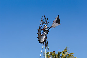 Image showing Windmill on the field 