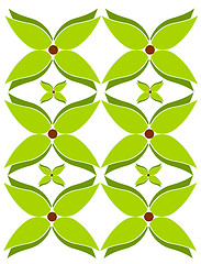 Image showing Green flowers background