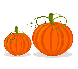 Image showing Two pumpkins illustration