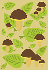 Image showing Mushroom background