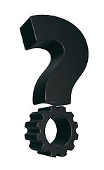 Image showing gear wheel question mark