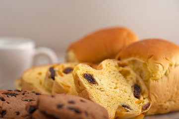 Image showing selection of sweet bread and cookies