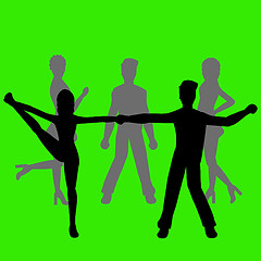 Image showing Group of people - dancers