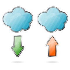 Image showing Upload and Download on Cloud Icon