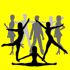 Image showing Group of people - dancers