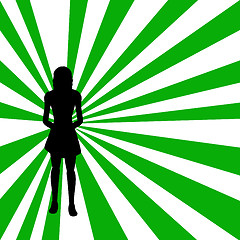 Image showing Silhouette of a woman
