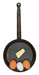 Image showing vintage iron skillet